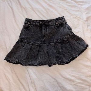 Wild Fable Black Jean Mini Skirt